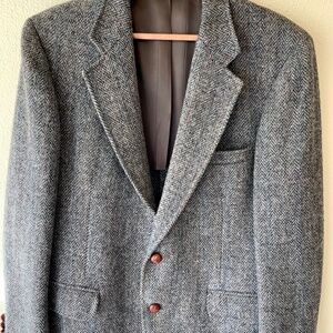 VINTAGE! Harris Tweed Blazer 100% Scottish Wool Size 42
